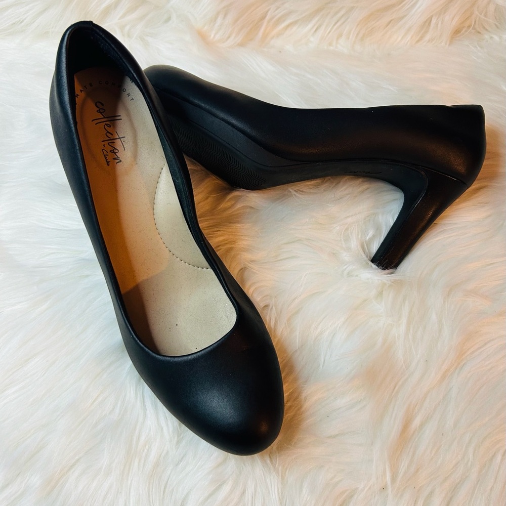 Clarks Classic Black Heels